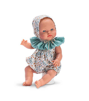 Кукла-бебе Алекс с боди и шапка с цветя снимка
