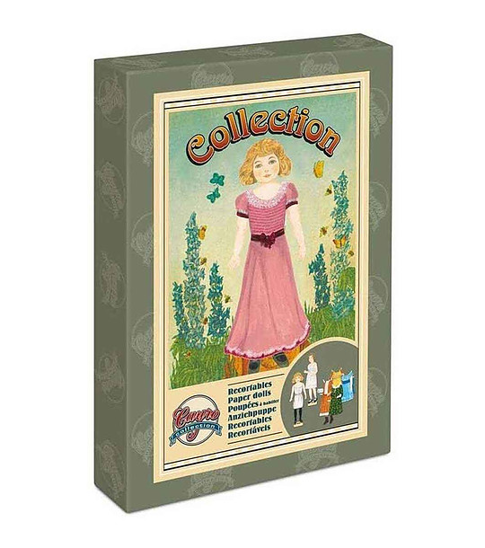 Кукли с хартиени дрехи за обличане в ретро стил снимка