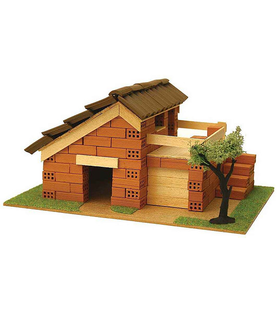 Макет на Къща с истински тухли комплект за начинаещи 6 снимка