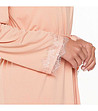 Дамски халат в цвят кайсия-3 снимка