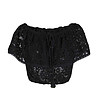 Черен топ от дантела-4 снимка