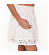 Плажна пола от дантела в цвят слонова кост-1 снимка