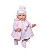 Дрехи за кукла Коке 36 см - розово палтенце и шапка за кукла-1 снимка