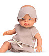 Кукла-бебе Алекс с бежови дрешки и маска за сън 36 см-1 снимка