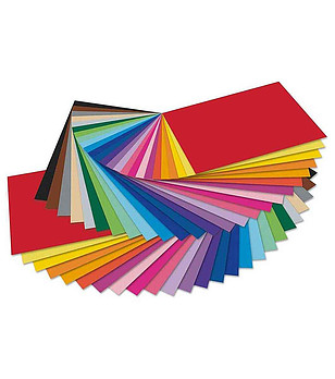 Креативен комплект с цветна хартия и фотохартия 23 x 33 см, 50 листа, 25 цвята снимка