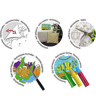 Руло със стикери за оцветяване 4 м снимка