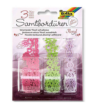 Самозалепващи кадифени дантели Цветя снимка