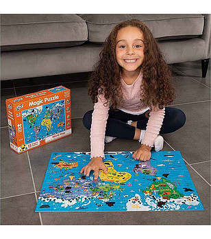 Магически пъзел Карта на света 50 части снимка