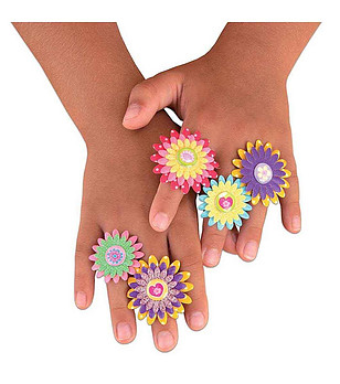 Направи сама пръстени Цветя снимка