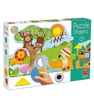 Дървен пъзел с форми Сафари снимка