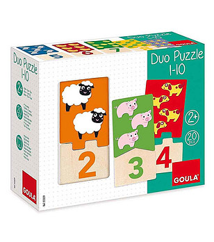 Дървен пъзел, Числата и животните снимка