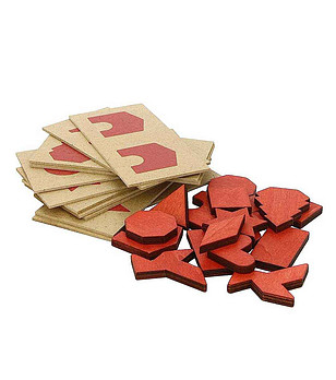 Дървена игра за тактилни усещания и асоциации снимка