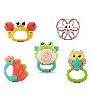 Комплект бебешки дрънкалки Оркестър от животни снимка