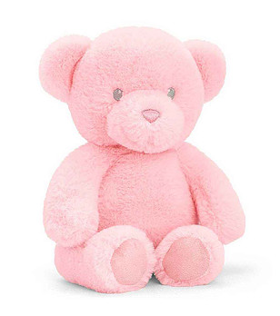 Екологична плюшена играчка Бебешко мече в розово 20 см снимка