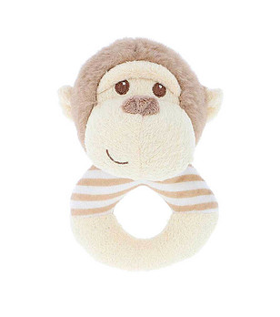 Бебешка дрънкалка ринг Маймунка 14 см снимка
