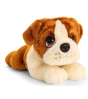 Плюшена играчка Булдог легнал 25 см снимка