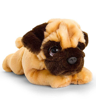 Плюшена играчка Мопс легнал 25 см снимка