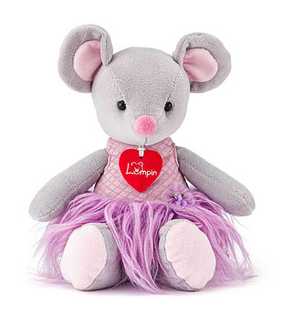 Плюшена играчка Мишка Акико с лилава рокля 30 см снимка