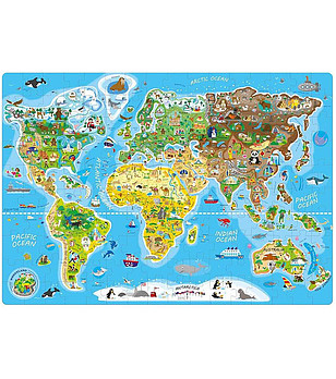 Пъзел 160 части Карта на света снимка