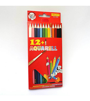 Акварелни моливи и четка снимка