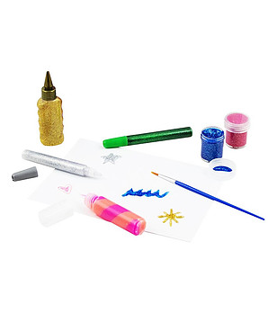Блестящ комплект за рисуване и апликации снимка