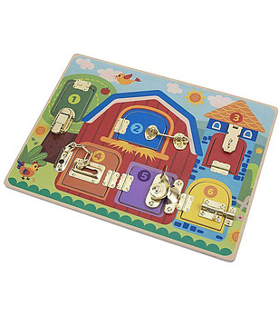 Активна дъска - бизиборд с ключалки и резета снимка