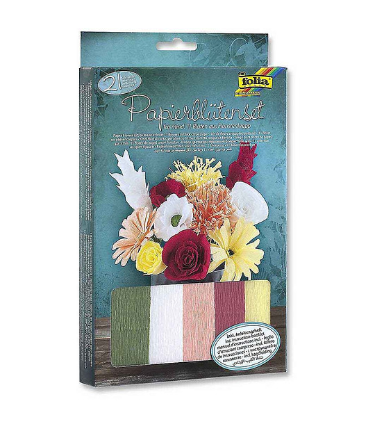 Комплект за декорация Букет цветя от креп хартия снимка