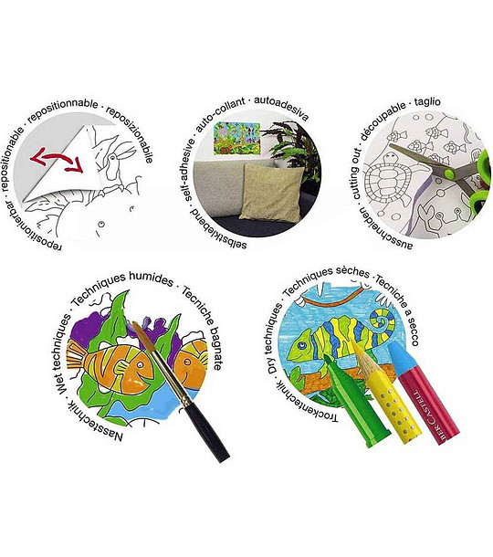 Руло със стикери за оцветяване 4 м снимка