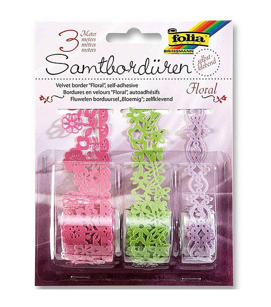 Самозалепващи кадифени дантели Цветя снимка