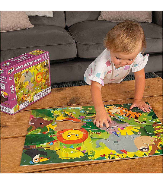 Пъзел с капачета Кой се крие в джунглата снимка