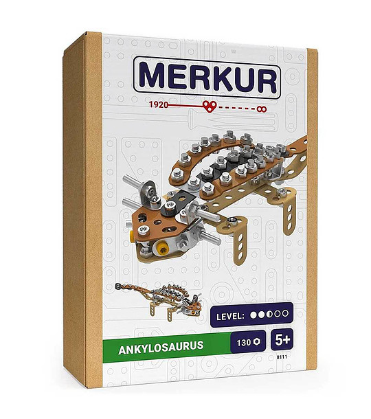 Метален конструктор Merkur - DINO - Ankylosaurus 130 части снимка