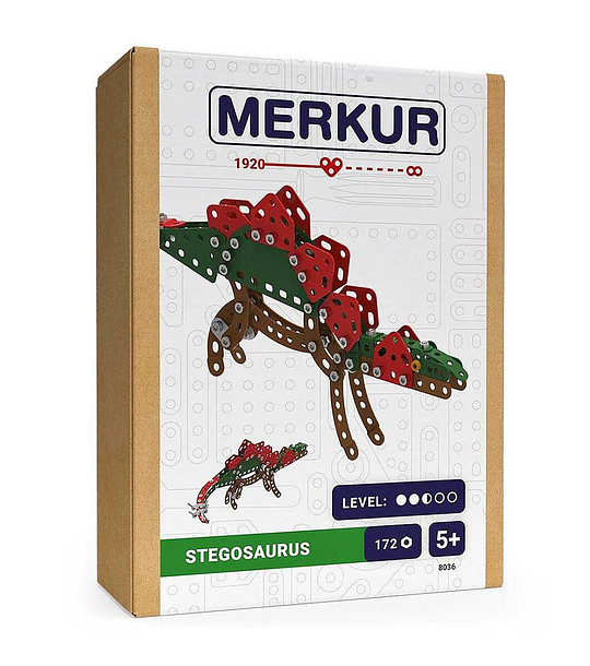 Метален конструктор Merkur DINO Стегозавър 172 части снимка