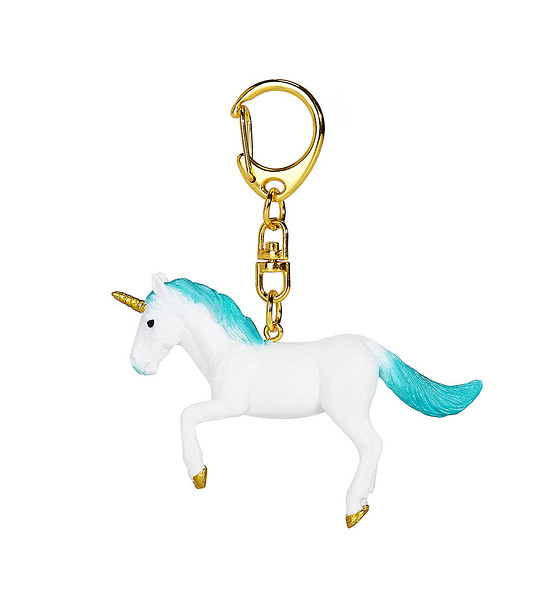 Ключодържател Еднорог тюркоазен със свити предни крака снимка