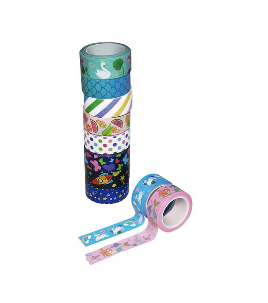 Декоративно тиксо Washi Tape - комплект 10 бр. снимка