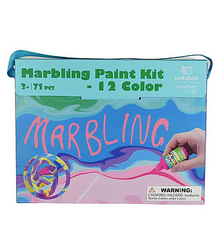 Комплект за рисуване, Мраморни картини с 12 боички снимка