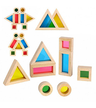 Монтесори сензорни кубчета Дъга снимка