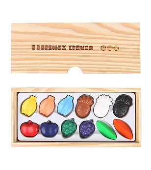 Пастели с пчелен восък Плодове 12 цвята снимка