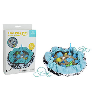 Постелка за игра 3 в 1 Парти със животните снимка
