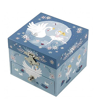 Музикална кутия Балерината и лебеда - куб снимка