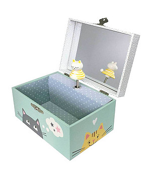 Светеща музикална кутия Коте снимка