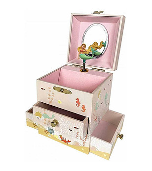 Музикална кутия Малката русалка с чекмеджета снимка