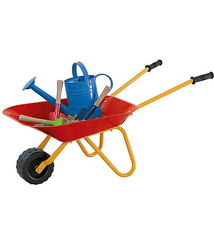 Градинска количка - червена снимка