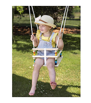 Детска дървена люлка с облегалка II снимка