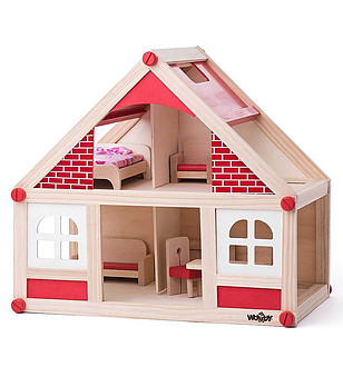 Къща за кукли малка с аксесоари снимка