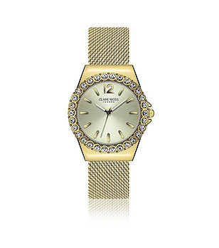 Златист дамски часовник с камъчета Kensington снимка