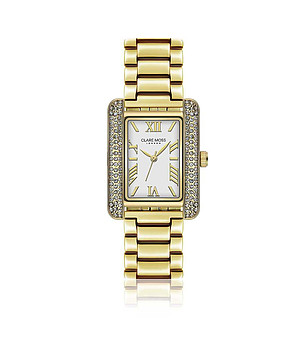 Дамски златист часовник с камъчета C&M снимка