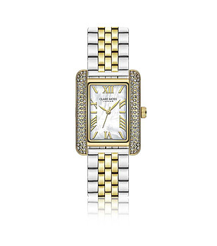 Часовник в сребристо и златисто с камъчета Jesse снимка