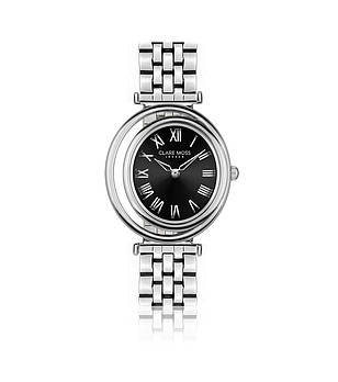 Дамски сребрист часовник с асиметричен дизайн Clare снимка