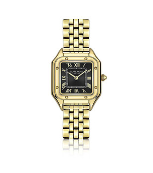 Дамски часовник в златисто с черен циферблат Lilac снимка