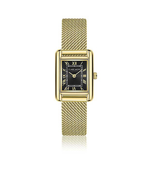 Златист дамски часовник с черен циферблат Mimosa снимка